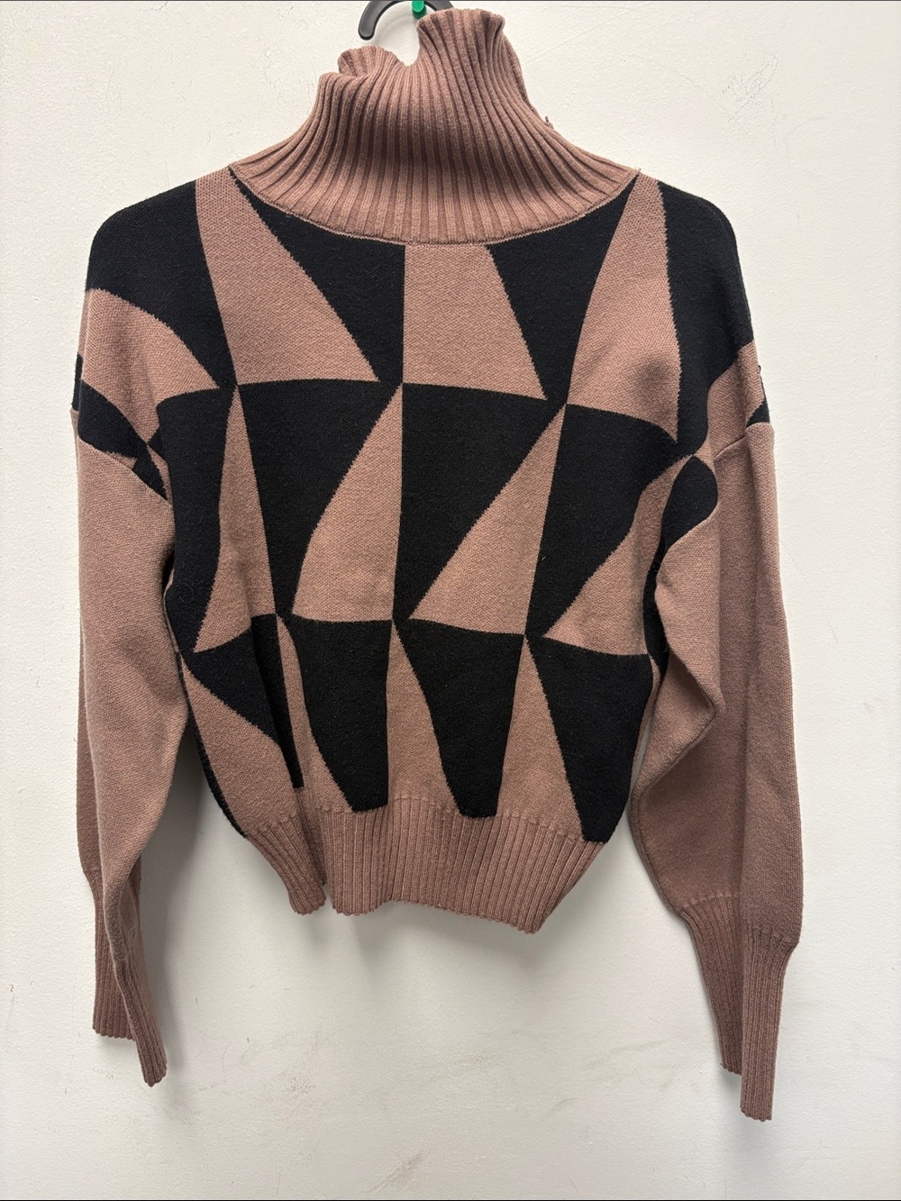 deluc Geometric Pattern Turtleneck Sweater